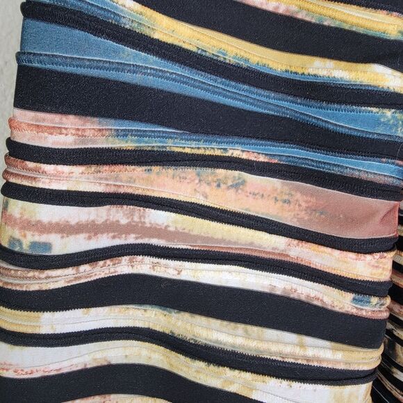 IC By CONNIE K. Asymmetrical Artsy Jacket Striped Size Small - Picture 4 of 7